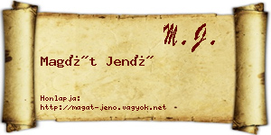Magát Jenő névjegykártya