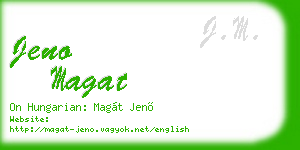 jeno magat business card