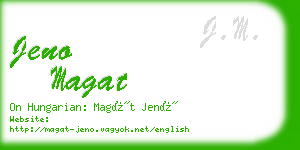 jeno magat business card